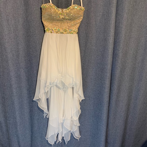 White Sherri Hill prom or homecoming gown. - Picture 2 of 5